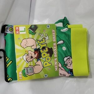 Popeye‎ mens green boxer briefs size large 36-38 brand new